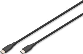 USB 2.0 connection cable, USB plug type C to USB plug type C, 0.5 m, black, AK-300341-005-S