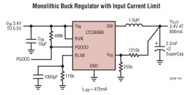 800mA Synchronous Step-Down DC/DC with Average Input Current Limit