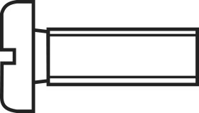 Śruby z łbem walcowym DIN 84 4,8 M2,5 x 10, 100 szt.