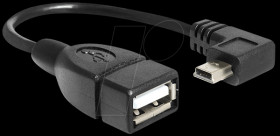 83245 USB mini plug>USB 2.0 A socket, OTG 16 cm