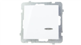 As Łącznik Pojedynczy Z Podświetleniem Biały Łp-1Gs/M/00