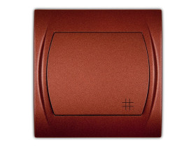 LOGO Wyłącznik krzyżowy podświetlany brązowy metalik 9LWP-6L KARLIK