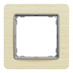 Ramka 1-krotna, brzoza, efekt drewna, Sedna Elements SDD380801