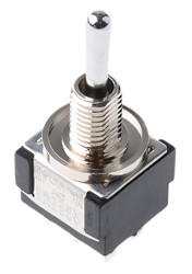 Przełącznik (Wł.)-wył.-(wł.) DPDT KNITTER-SWITCH Montaż panelowy długość przełącznika 10.5mm