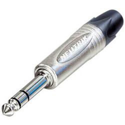 Neutrik NP3XX-AU-0 audio jack 6.35mm 3 pins 1 piece black gold contacts