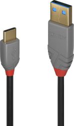 LINDY Kabel USB USB 2.0 Złącze męskie USB-A, Złącze męskie USB-C® 0.50 m czarny 36885