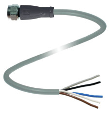 Pepperl+Fuchs 240006-0007 Złącze konfekcjonowane czujnika/aktuatora V15-GV4A-25M-PUR, piny: 5, 25 m, 1 szt.