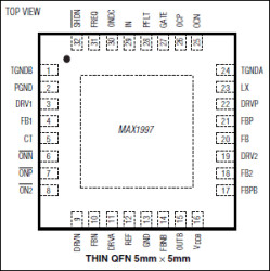 Quintuple/Triple-Output TFT LCD Power Supplies with Fault Protection and VCOM Buffer