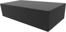 Steel enclosure, (L x W x H) 203 x 102 x 51 mm, black (RAL 9005), 1441-10BK3