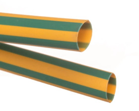 Rura termokurczliwa cienkościenna, odcinki 1m, CR 6,4/3,2 żółto-zielona, 427543 /50szt./
