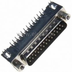 WTdo druku kątowy 25 pin r-7,2mm DRB-25PR