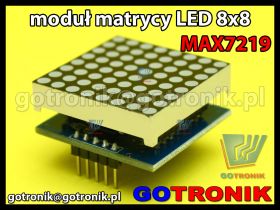 Moduł wyświetlacza matrix 8x8 sterowanego układem MAX7219