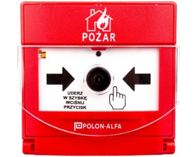 Ostrzegacz pożarowy reczny adresowalny, wtynkowy ROP-4001MH