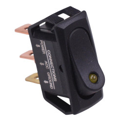 Yellow 12V LED Rectangle Rocker Switch 25A SPST R13-242L-01