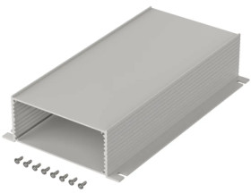 Aluminum enclosure kit, (L x W x H) 105 x 220 x 48 mm, natural, IP40, 97218220.HMT1