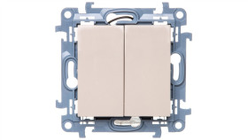 Simon 10 Łącznik Świecznikowy Z Podświetleniem Led 10Ax Ip44 Kremowy Cw5bl.01/41