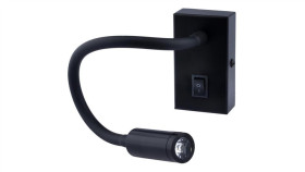 Lampa Ścienna Led Lvt Elastyczny Kinkiet Do Czytania Leo 3W 4000K Czarny