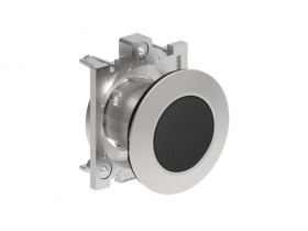 Metalowy przycisk płaski fi30mm kryty samoczynny powrót Czarny LPFB102