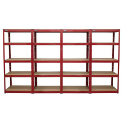 Sealey AP6150COMBO Racking Unit &#x2B; 5 Shelves 150kg Capacity Per Level - Set of 4