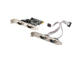 Karta PCI EXPRESS - COM 9pin x4 + śledzie LOW PROFILE LANBERG