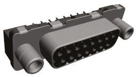 Złącze D-Sub 15-pinowe Żeński Proste Przewlekany raster 2.74mm Złoto na niklu