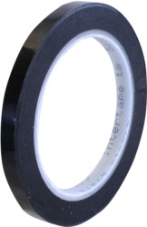 Electronics adhesive tape, 9 x 0.056 mm, polyester, black, 66 m, 51587F04 9MM/66M