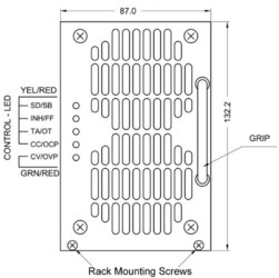 Front plate, 3 U, for power supply, 19-INCH 3U FRONT PLATE KIT INCL. HANDLE