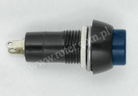 Przełącznik przyciskowy okrągły duży plastik 81B off-(on) niebieski