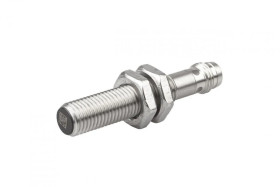 Czujnik indukcyjny M8x1 45mm zabudowany Sn 1.5 10-30V DC PNP NO złącze M8 3-pinowe IP67 mosiądz niklowany IB080174