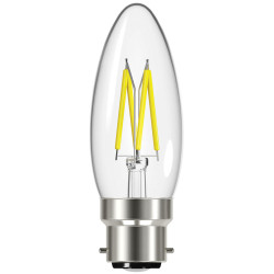 Energizer&#xAE; S12866 LED BC (B22) Candle Filament Non-Dim Bulb Warm Whi 250lm 2.3W