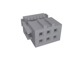 Złącze IDC 6-pinowe 2-rzędowe raster: 2.54mm Żeński Montaż na kablu Amphenol Communications Solutions