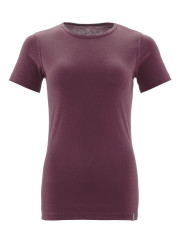T-shirt, Bordo, 40% poliestru z recyklingu, 60% bawełna organicznej, Krótki
