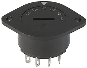 Przełącznik obrotowy, 6PST, 10 A (UL); 6,3 A (CSA); 6,3 A (IEC), 250V ac, 6-położeniowy, IP40, Schurter