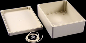ABS enclosure, (L x W x H) 186 x 146 x 75 mm, light gray (RAL 7035), IP65, RP1285