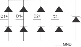 Quad 0.8-pF, 5.5-V, ±15-kV ESD protection diode in SOT-23 & SC70 packages