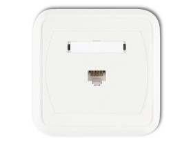 LIZA Gniazdo komputerowe RJ45 kat.5e 8-stykowe biały GLK-1 KARLIK