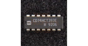 74HCT393 (CD74HCT393E) dual 4-bit binary counter - Harris