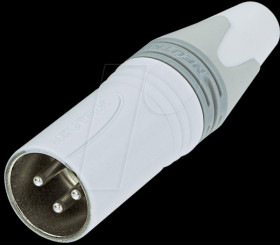 NC3MXX-WT XLR cable connector, 3-pin, silver, white