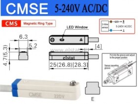 Elektroniczny czujnik siłownika; DMS-E; 2 przewody