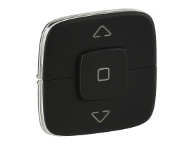 VALENA ALLURE Klawisz czarny przycisku do pośredniego sterowania roletami 6A lub wyłącznika do bezpośredniego sterowania roletam