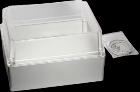ABS enclosure, (L x W x H) 186 x 146 x 110 mm, light gray (RAL 7035), IP65, RP1385C