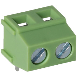 TruConnect 211849 5.0mm 2 Way Low Profile 90deg Rising Clamp Terminal Block