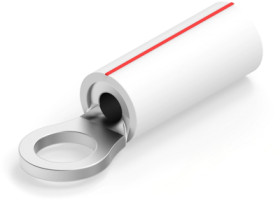 Insulated ring cable lug, 0.26-1.65 mm², AWG 22 to 16, 3.68 mm, M3.5, natural, 696422-3