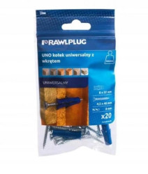 Kołek uniwersalny UNO 8x32mm z wkrętem / 20szt