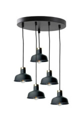 Lampa wisząca nowoczesna 5xE27 HEBE BLACK