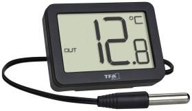 TFA Dostmann Digitales Innen-Außen-Thermometer Termometr czarny 30.1066.01