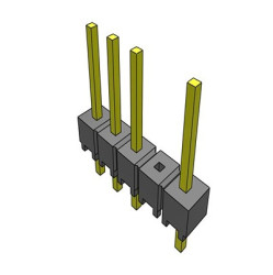Listwa stykowa PCB 5-pinowe MTSW raster: 2.54 mm Prosty 1-rzędowe Samtec Otwór przelotowy Bez osłony