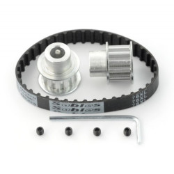 Pas zębaty 10x198mm + koło zębate 12T - 8mm - 2szt.