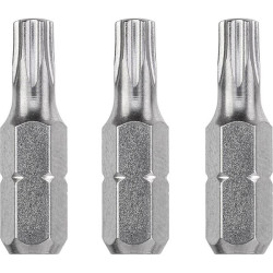 kwb 121240 Hex Bit T 40 steel 3 pcs 1/4&quot; C 6.3 shaft satin finish