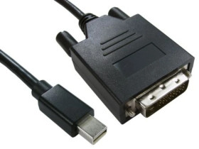Kabel DisplayPort 2m Męskie Mini DisplayPort to Męski przewód DVI-D. Czarny